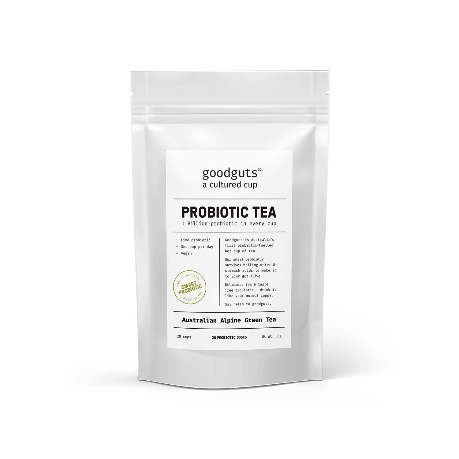 Goodguts Probiotic Australian Alpine Green Tea